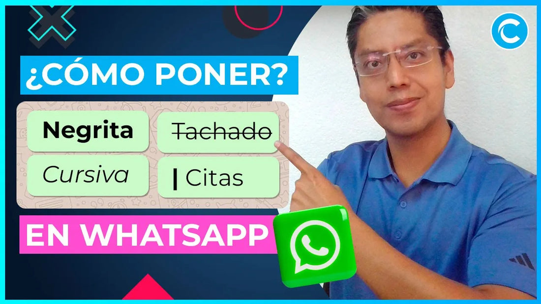 Como poner letra en NEGRITA, CURSIVA, TACHADA en whatsapp 2024
